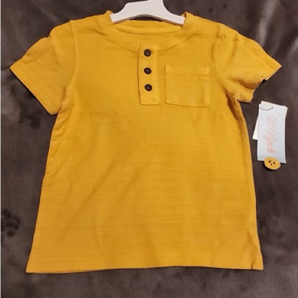Cat & Jack Mustard Yellow Short Sleeve Tee